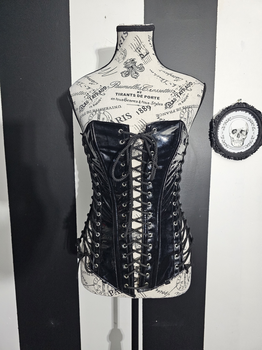 Allure Pvc Lace-Up Faux Leather Corset Camisole